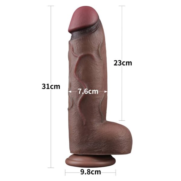 12'' Dual Density Dildo Silicone Cock XXL Realistic Dildo - Image 4