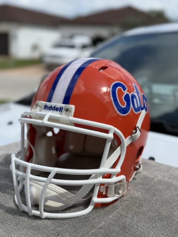 FLORIDA GATORS TIM TEBOW CUSTOM RIDDELL REVOLUTION FULL SIZE HELMET NEW - Image 4