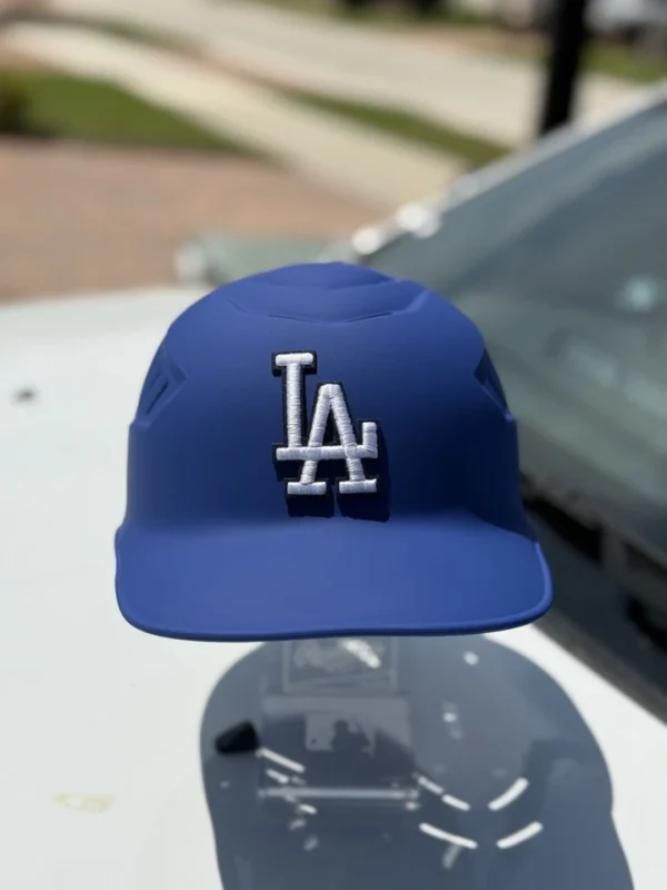 LOS ANGELES DODGERS COACHES/CATCHER CUSTOM RAWLINGS COOLFLO BATTING HELMET - Image 5