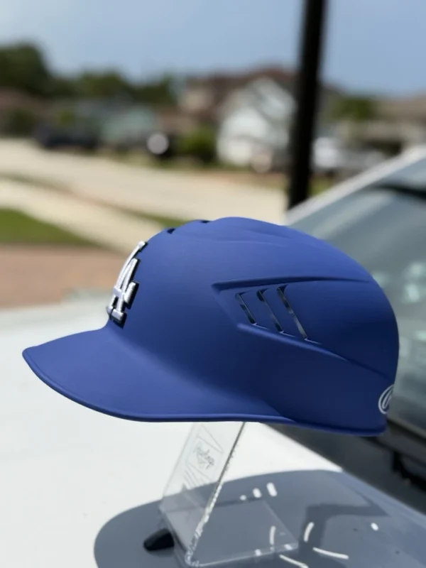 LOS ANGELES DODGERS COACHES/CATCHER CUSTOM RAWLINGS COOLFLO BATTING HELMET - Image 6