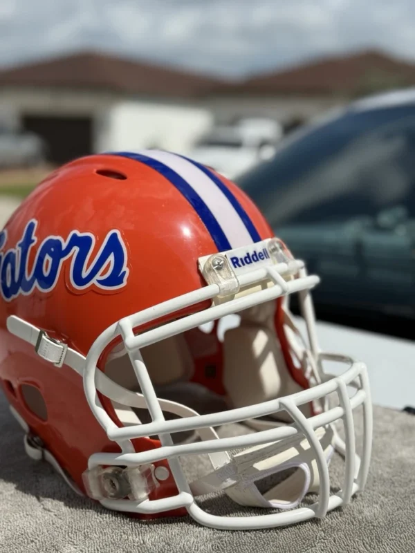 FLORIDA GATORS TIM TEBOW CUSTOM RIDDELL REVOLUTION FULL SIZE HELMET NEW - Image 6