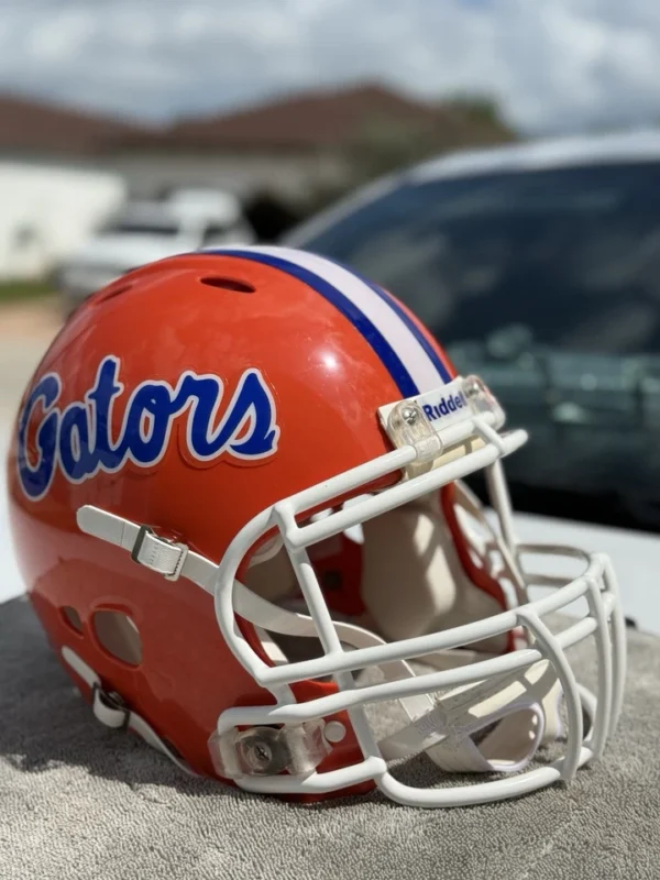 FLORIDA GATORS TIM TEBOW CUSTOM RIDDELL REVOLUTION FULL SIZE HELMET NEW - Image 7