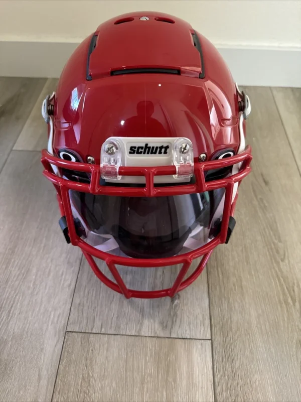 Schutt F7 2023 VTD COLLEGIATE FOOTBALL HELMET ADULT Large gloss Scarlet Visor - Image 7